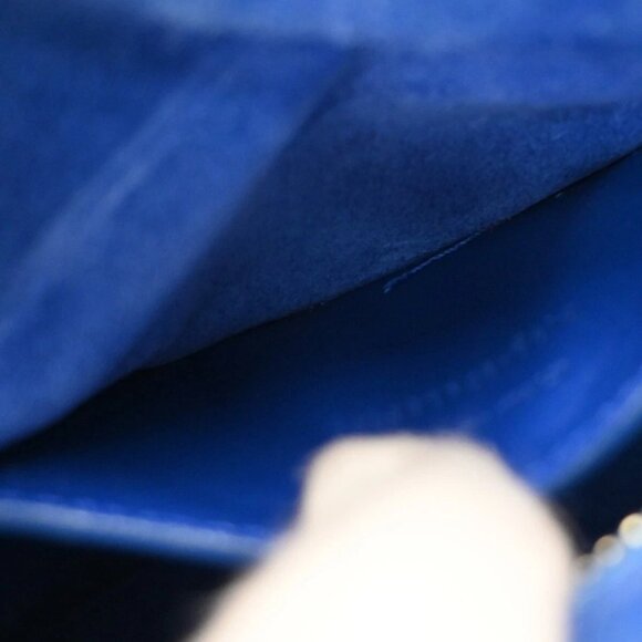 SAINT LAURENT Logo Baby Duffle 2Way Shoulder Hand Bag Leather Blue GHW 77EE942 - Picture 14 of 15